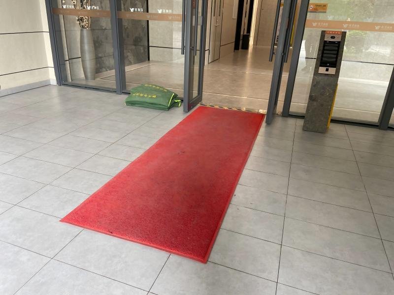 Commercial corridor carpet installation