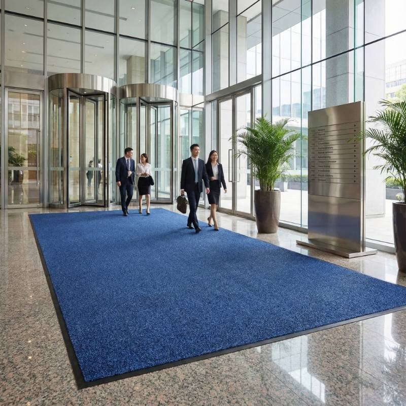 Nylon colored yarn rubber floor mat