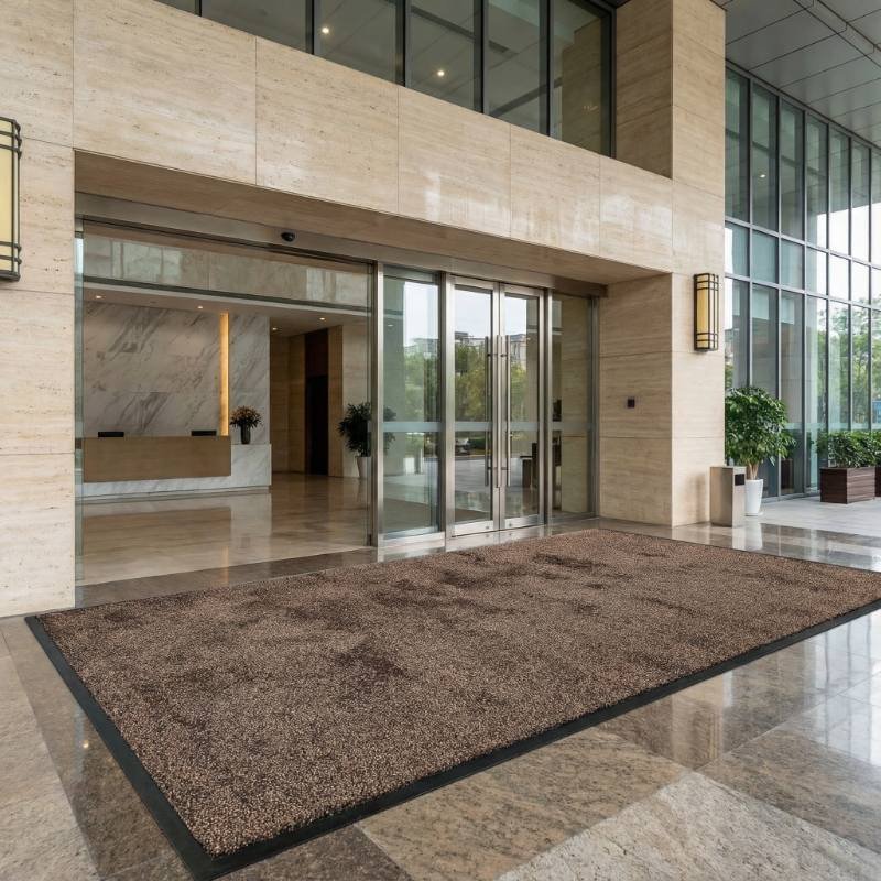 Nylon colored yarn rubber floor mat