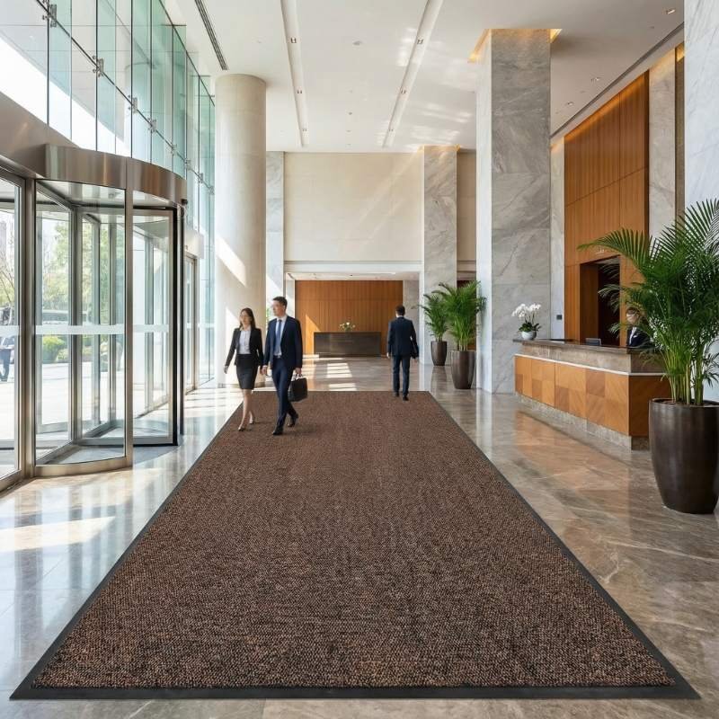 Black and brown commercial mats