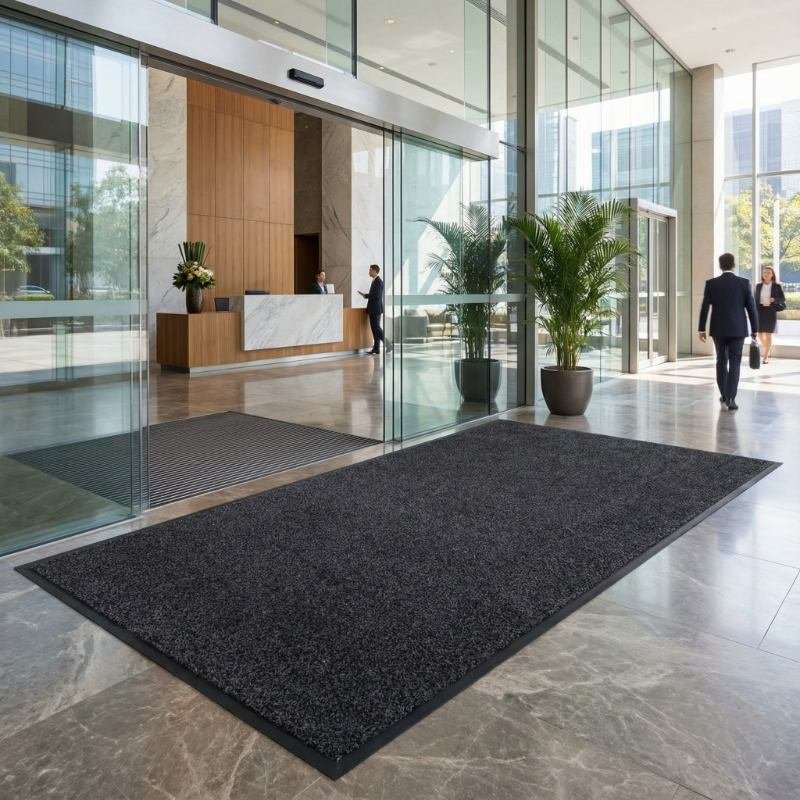 Nylon colored yarn rubber floor mat