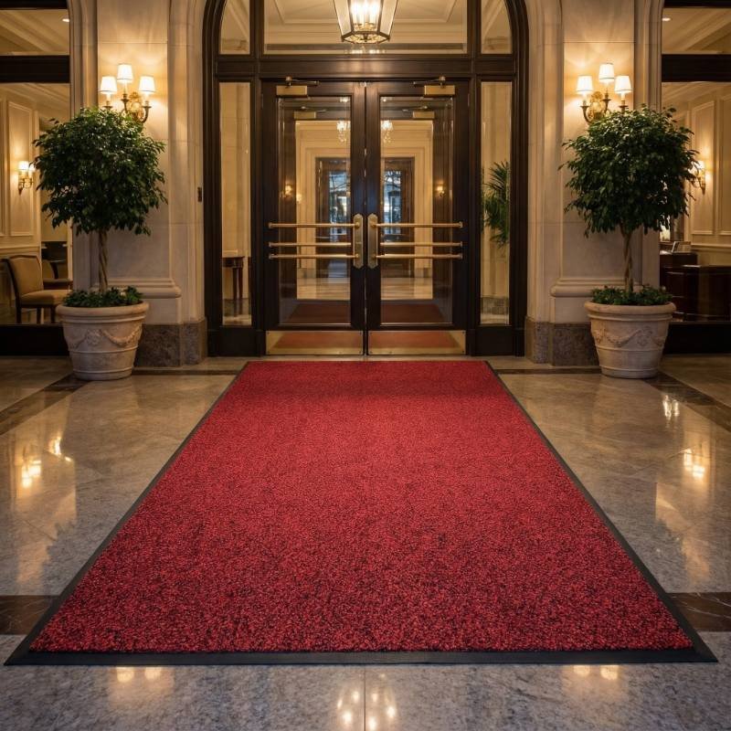 Nylon colored yarn rubber floor mat