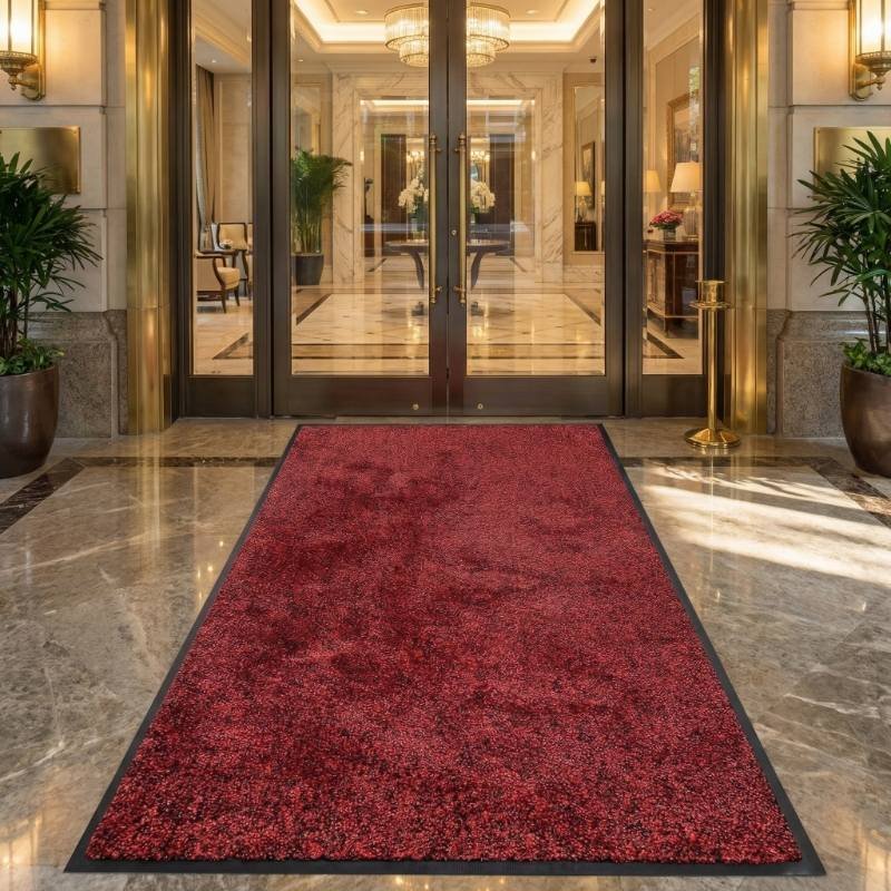 Nylon colored yarn rubber floor mat