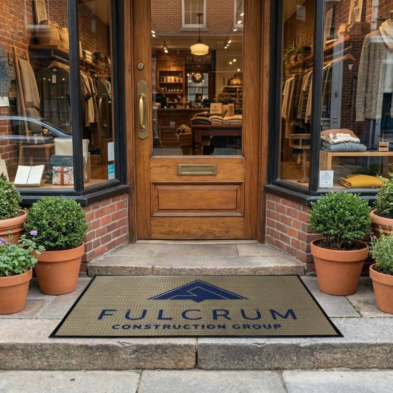 Checkered pattern floor mat