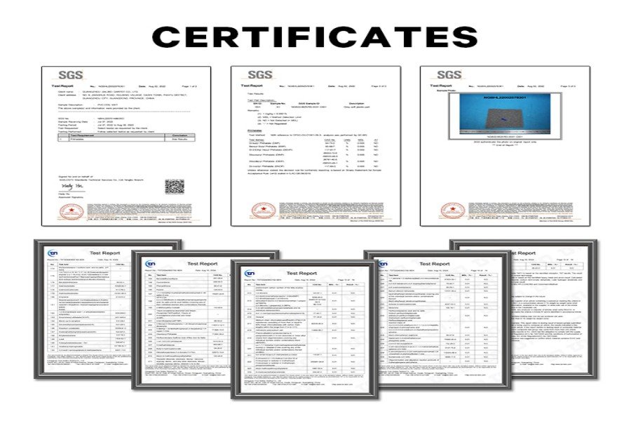 JLB Certifications - REACH, SGS, ISO Quality Standards