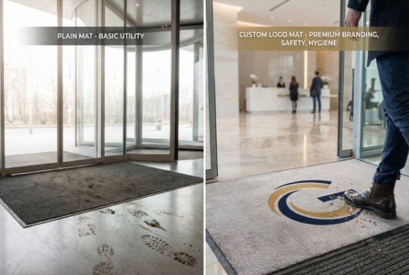 value of custom logo floor mats for business