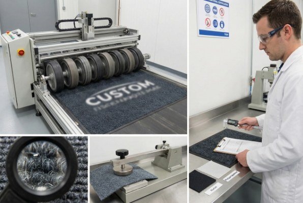 durable custom logo entrance mat testing